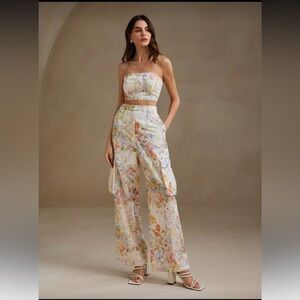 Cute floral spring pants set